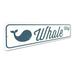 Lizton Sign Shop, Inc Whale Street Aluminum Sign Aluminum in Blue/Gray/White | 4 H x 18 W x 0.04 D in | Wayfair JW0074-A418