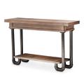 Crossings Console Table Wood in Black/Brown/Gray Michael Amini / Kathy Ireland Home Designs | 31.75 H x 52.25 W x 14.25 D in | Wayfair