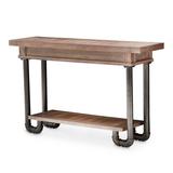 Crossings Console Table Wood in Black/Brown/Gray Michael Amini / Kathy Ireland Home Designs | 31.75 H x 52.25 W x 14.25 D in | Wayfair