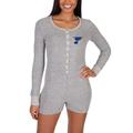 Women's Concepts Sport Gray St. Louis Blues Venture Sweater Romper