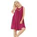 Plus Size Women's Lace Inset Trapeze Dress by ellos in Berry Red (Size 10)