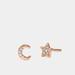 Coach Jewelry | Coach Moonstar Stud Earrings | Color: Gold/Pink | Size: Os