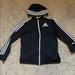 Adidas Jackets & Coats | Black Adidas Jacket/Sweater | Color: Black/White | Size: L (14/16)