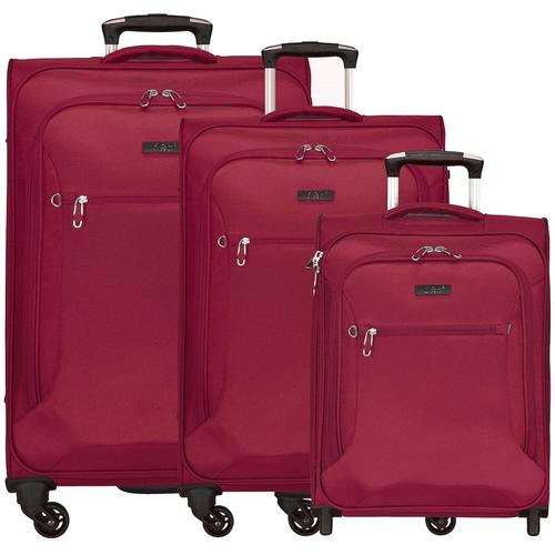 d & n – Travel Line 6400 2-4-Rollen Kofferset 3tlg. Koffer & Trolleys Rot