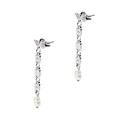 Emporio Armani EG3473040 Sterling Silver Drop Earrings, Size: 6mm x 35mm x 3mm / Size Eagles: 6mm x 6mm x 1mm / Size Pearls: 3mm x 5mm x 6mm, Sterling Silver, No