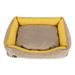 sussexhome Bolster Dog Bed Polyester in Yellow/Brown | 7.1 H x 17.3 W x 23.6 D in | Wayfair PB-BRN-M