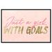 Oliver Gal Girl w/ Goals - Graphic Art Canvas in Pink | 20 H x 30 W x 1.5 D in | Wayfair 38777_30x20_CANV_BFL