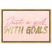 Oliver Gal Girl w/ Goals - Graphic Art Canvas in Pink | 20 H x 30 W x 1.5 D in | Wayfair 38777_30x20_CANV_PSGLD