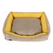 sussexhome Bolster Dog Bed Polyester in Yellow/Brown | 7.1 H x 23.6 W x 29.5 D in | Wayfair PB-BRN-L