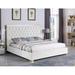 Everly Quinn John-Hendry Tufted Platform Bed Upholstered/Velvet in White/Black | 56 H x 86 W x 87 D in | Wayfair 1424B8519D004DF587B6FC92ACF11D8D