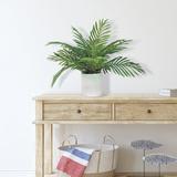 Arlmont & Co. Lorina 19" Artificial Palm Plant in Pot Polyester/Ceramic in White | 19 H x 18 W x 18 D in | Wayfair 0F9C26B47A7344C7A66DC78AC5C13C9A