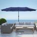 Etta Avenue™ Sinason Pierpoint 108" Umbrella w/ Vented Canopy in Blue/Navy | 90 H x 180 W x 108 D in | Wayfair 43AB1CCD855E4C33AC029FF6890681E8