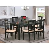 Alcott Hill® Benni Butterfly Leaf Rubberwood Solid Wood Dining Set Wood/Upholstered in Black/Brown | Wayfair EB3F5803A84147B68C2BB803049B552A