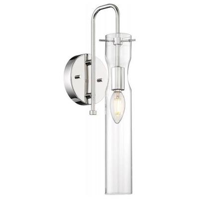 Nuvo Lighting 67401 - 1 Light 120 volt Polished Nickel Clear Glass Shade Wall Sconce (SPYGLASS 1 LIGHT WALL SCONCE)