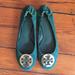 Tory Burch Shoes | Green Suede Tory Burch Flats | Color: Green | Size: 9