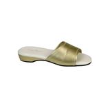 Wide Width Women's Dormie Mule by Daniel Green in Gold (Size 7 1/2 W)