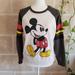 Disney Tops | Disney Mickey Mouse Baseball Tee Women's Medium | Color: Black/White | Size: M