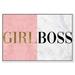 Oliver Gal Girl Boss Blush Marble - Graphic Art on Canvas in White | 24 H x 36 W x 1.5 D in | Wayfair 38781_36x24_CANV_WFL