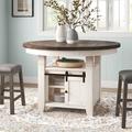 Hebden Counter Height Dining Table Wood in Brown/Green/White Laurel Foundry Modern Farmhouse® | 30 H x 54 W x 54 D in | Wayfair