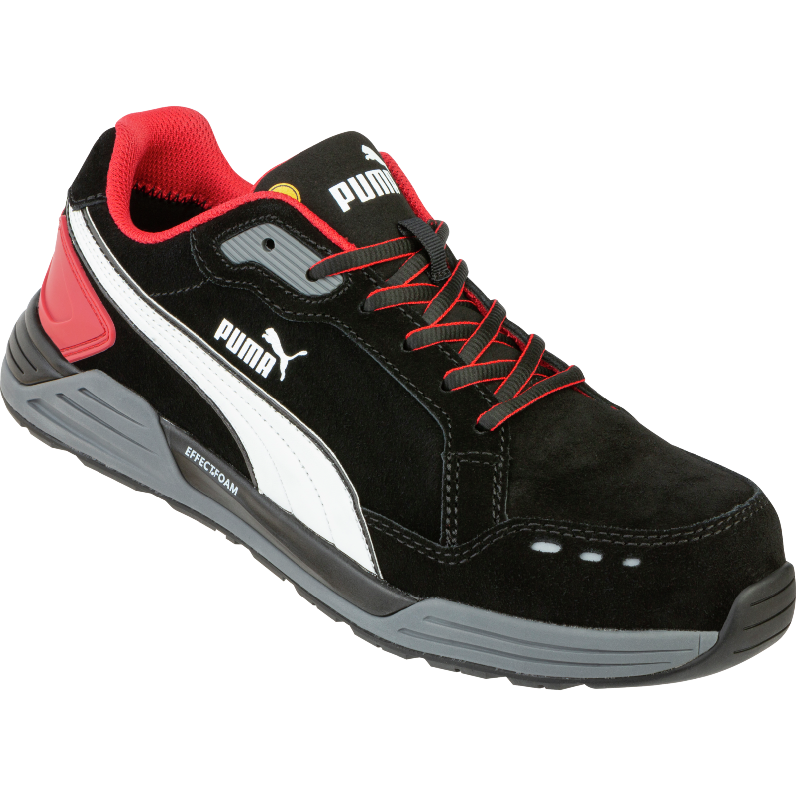 Baskets de sécurité S3 ESD HRO SRC Puma Airtwist noires et rouges