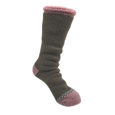 Women's Solid Color Thermal Socks by GaaHuu in Brown (Size OS (6-10.5))