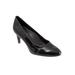 Wide Width Women's Babette Pumps by Trotters in Black Patent (Size 9 1/2 W)