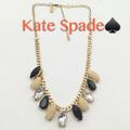 Kate Spade Jewelry | Kate Spade Crystal Candy Drop Statement Necklace | Color: Black/Tan | Size: Os
