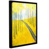 ArtWall Ginko Hill Gallery Wrapped Floater-Framed Canvas in White | 48 H x 36 W x 2 D in | Wayfair 0dic063a3648f