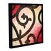 ArtWall Wrought IV Gallery Wrapped Floater-Framed Canvas in Black/Pink | 24 H x 24 W x 2 D in | Wayfair 0dic144a2424f