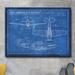 17 Stories American P-51 Blueprint by Dorothea Taylor - Wrapped Canvas Graphic Art Print Metal in Blue/White | 30 H x 40 W x 1.5 D in | Wayfair