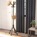 17 Stories Mcgrail Steel 10 - Hook Freestanding Coat Rack Wood/Metal in Brown | 69.33 H x 21.67 W x 21.67 D in | Wayfair