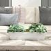 Gracie Oaks Jaimee-Lea Galvanized Steel Window Box Planter Metal in White | 5 H x 22 W x 6 D in | Wayfair 64E37FF8157D4E25865D5F6D6D996EAD