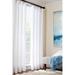 Pine Cone Hill Stone Washed Linen Solid Room Darkening Pinch Pleat Rod Pocket Single Curtain Panel Linen in White | 84 H in | Wayfair