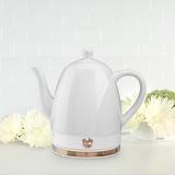 Pinky Up Noelle 1.5 qt. Ceramic Electric Tea Kettle Ceramic in Gray | 10.21 H x 5.7 W x 10 D in | Wayfair 5867