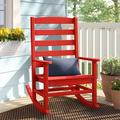 Sol 72 Outdoor™ Sol 72 Traditional Porch Rocking Chair Plastic/Resin in Red | 41.25 H x 26.25 W x 34 D in | Wayfair