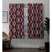 House of Hampton® Neida Ironwork Sateen Woven Geometric Room Darkening Thermal Grommet Curtain Panels Polyester in Red | 63 H in | Wayfair