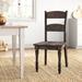 Hebden Solid Wood Ladder Back Side Chair Wood in Brown Laurel Foundry Modern Farmhouse® | 40 H x 19 W x 23 D in | Wayfair