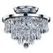 House of Hampton® Delisle 3 - Light 8.5" Unique/Statement Tiered Semi Flush Mount Crystal | 10 H x 8.5 W x 8.5 D in | Wayfair