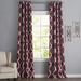 House of Hampton® Neida Ironwork Sateen Woven Geometric Room Darkening Thermal Grommet Curtain Panels Polyester in Red | 96 H in | Wayfair