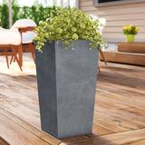 Sol 72 Outdoor™ Talarico Handmade Tall Tapered Square Planter in Gray | 18.5 H x 9.4 W x 9.4 D in | Wayfair 59754F569416438CBAE878639CF3FFE5