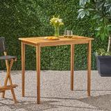 Loon Peak® Dominique Solid Wood Bar Outdoor Table Wood in Brown | 41 H x 45 W x 26 D in | Wayfair DE3520617C7345CCB60EC320205EA6A4