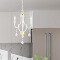 House of Hampton® Danaleigh 3 - Light Candle Style Classic Chandelier w/ Crystal Accents Metal in White | Wayfair 0577320A9D2A46DCB7280510326D28EF