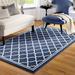 Blue/Navy 120 x 0.4 in Area Rug - House of Hampton® Daneya Geometric Navy/Beige Area Rug Polypropylene | 120 W x 0.4 D in | Wayfair