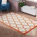 Orange 0.4 in Area Rug - Lark Manor™ Ammundsen Geometric Beige/Indoor/Outdoor Area Rug, Polypropylene | 0.4 D in | Wayfair