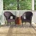 Alcott Hill® Kentwood Patio Chair Wicker/Rattan in Gray/Brown | 36 H x 29 W x 28 D in | Wayfair 37A29C053609436F9900A3111C140EA2