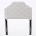 Winston Porter Brooke-Elise Metal Panel Headboard Upholstered/Polyester in Gray | 41.5 W in | Wayfair WRLO7298 40768532