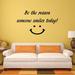 Winston Porter Be the Reason Someone Smiles Today Happy Face Quotes Wall Decal Vinyl in Black/Gray | 14 H x 22 W in | Wayfair