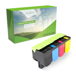 Green2Print Toner Toner-Set, 4 Kartuschen ersetzt Lexmark 78C20C0, 78C20K0, 78C20M0, 78C20Y0 passend für Lexmark CX421adn, CX421, CX522ade, CX522, CX6