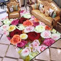 Tapis d'impression 3D rose fleur lea multicolore rose rouge tapis de mariage antidérapant