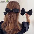 AWAYTR – Barrettes à chaîne en perles pour femmes Barrettes à cheveux en strass pinces à cheveux
